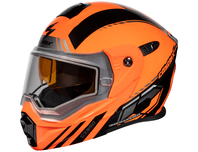New 2020 CASTLE EXO-CX950 Snowmobile Helmet Electric Shield Matte Black Size LG