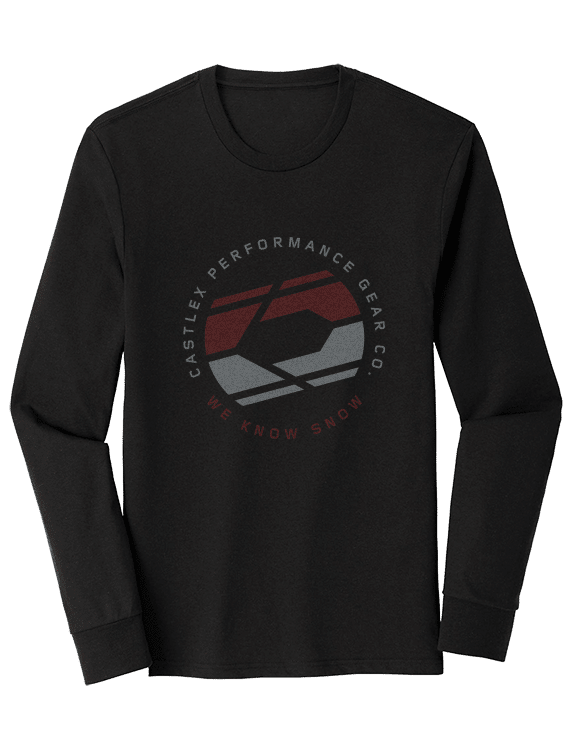 Men's Rail Long Sleeve T-Shirt (Black/Maroon/Gray) • Castle X