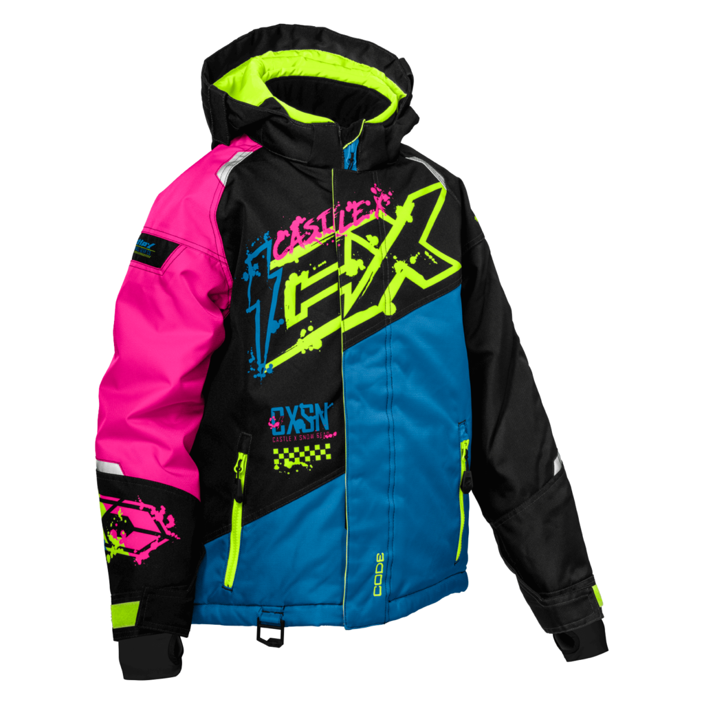 Youth Code Jacket (Process Blue/Pink Glo/Hi-Vis) • Castle X