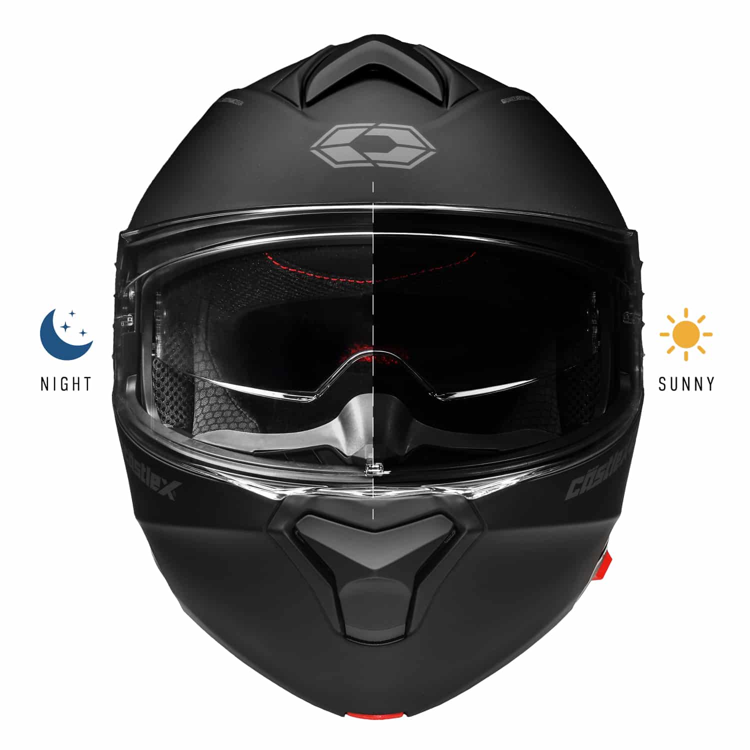 CX935 Photochromic Modular Motorcycle Helmet • Castle X