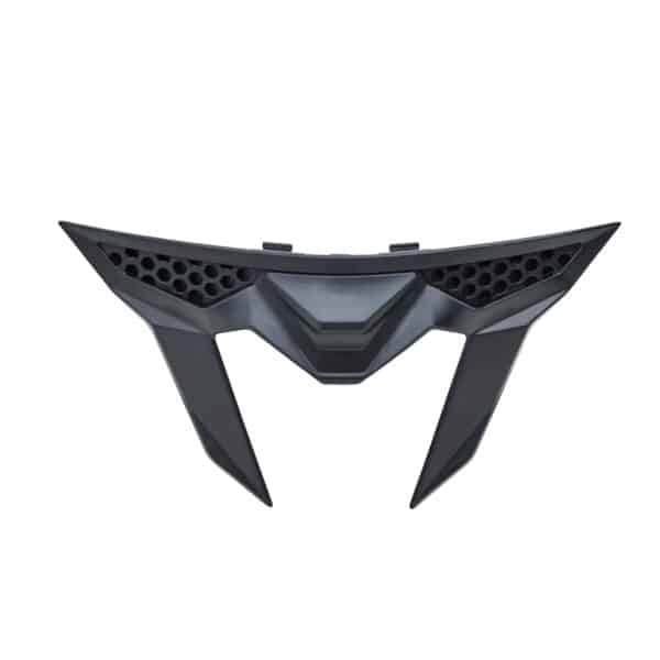 The CX510 Mouth Vents are black, angular plastic front grilles with honeycomb-patterned vents and sharp geometric lines, designed for automobiles or motorcycles, shown isolated on a white background.