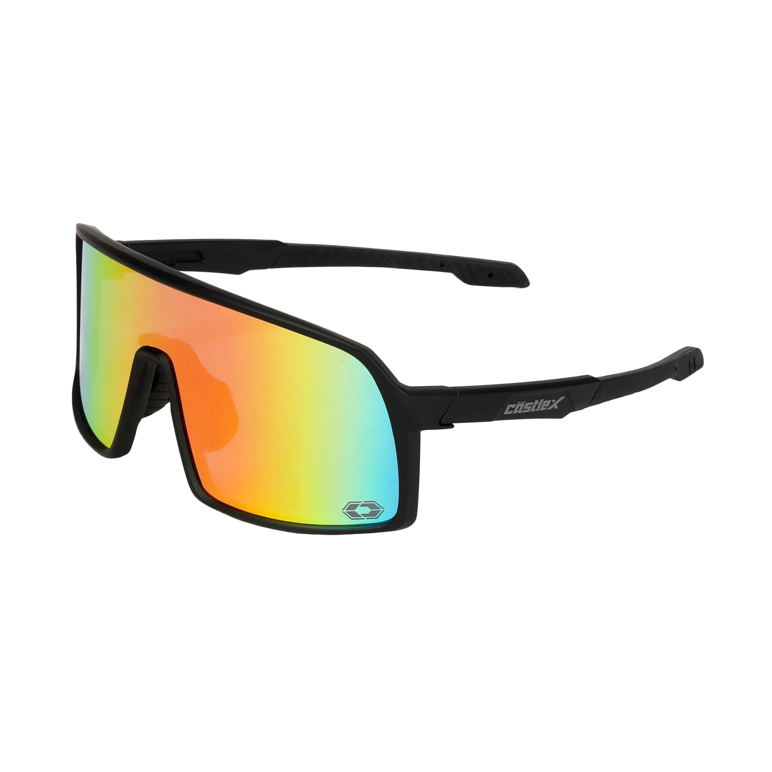 Matte Black w/Mirror Rainbow Lens