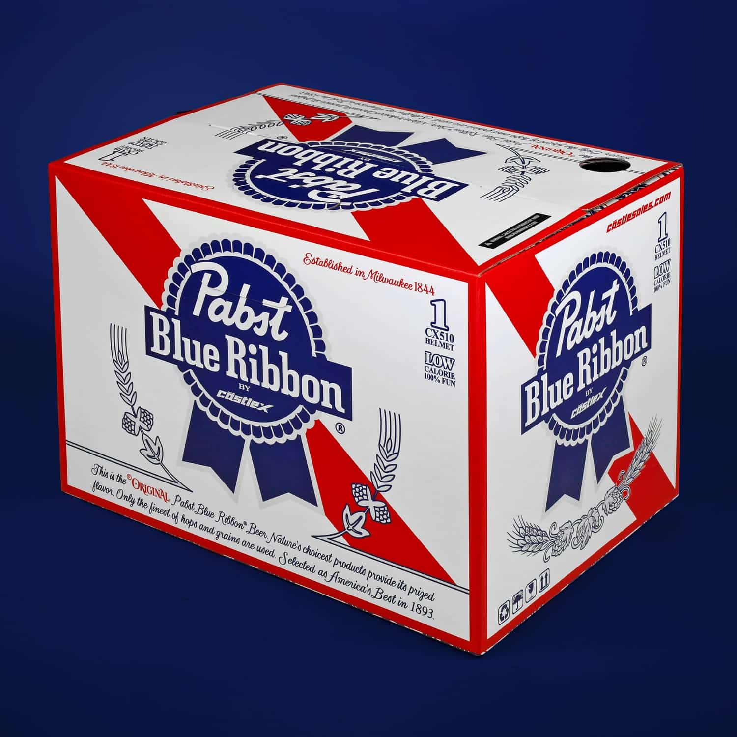 Castle X Pabst Blue Ribbon CX510 Motorcycle Helmet